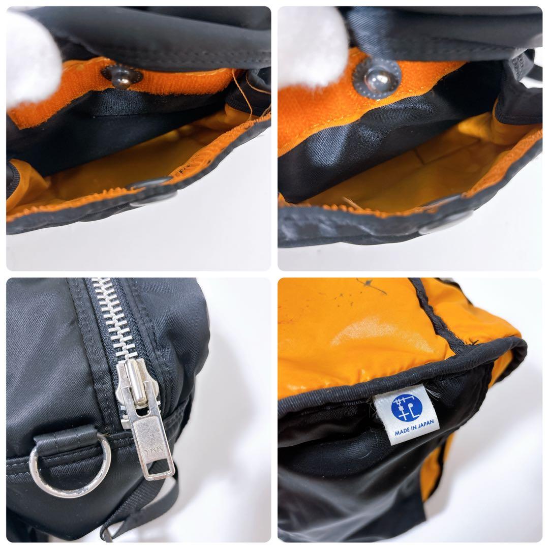 【美品】PORTER ポーター TANKER タンカー ボディバッグ 黒ナイロン