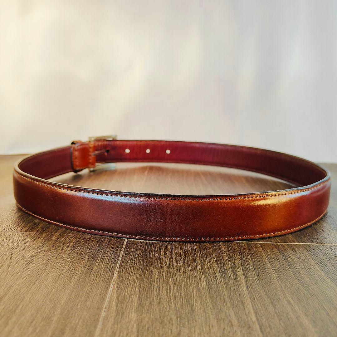 【シェルコードバン】BEAMS別注 ダークバーガンディ高級ドレスベルト 極美品