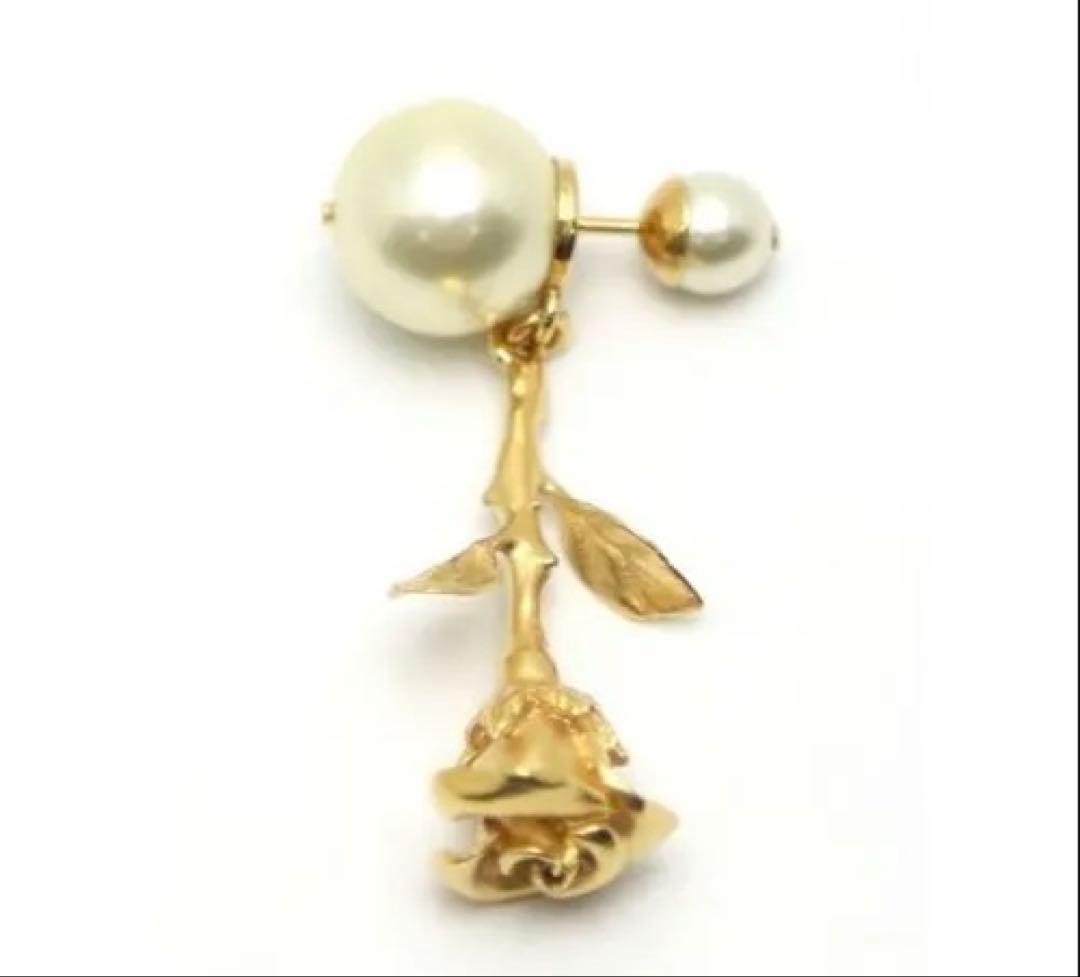 ディオール　ピアス　ローズ　ゴールド　トライバル