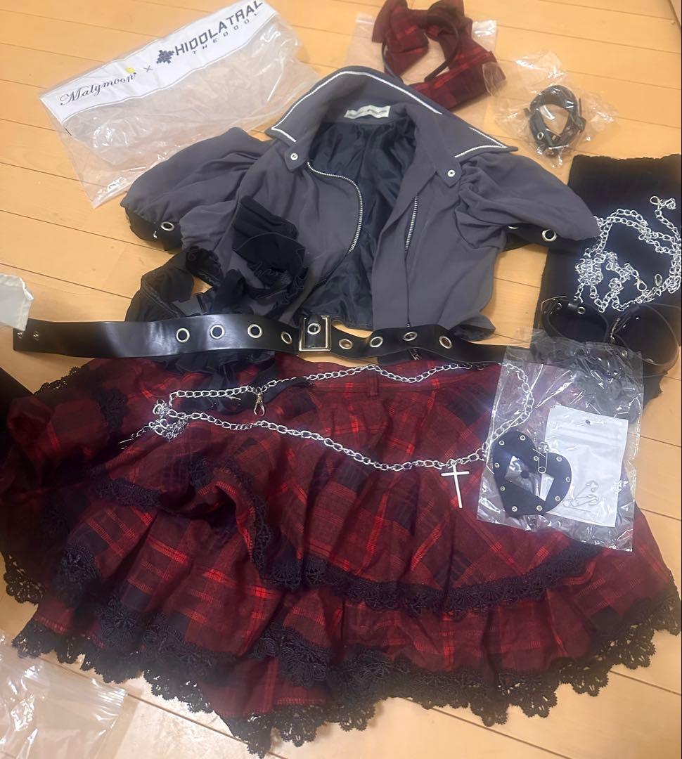 Malymoon×HIDOLATRAL THEODOL ガーリーチェックコスプレ