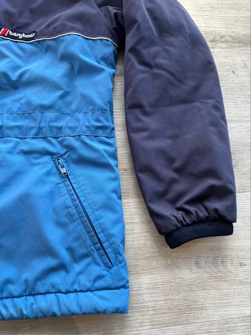449 希少 80s ヴィンテージ バーグハウス 中綿ジャケットバイカラーブルー