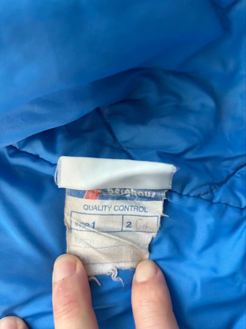 449 希少 80s ヴィンテージ バーグハウス 中綿ジャケットバイカラーブルー