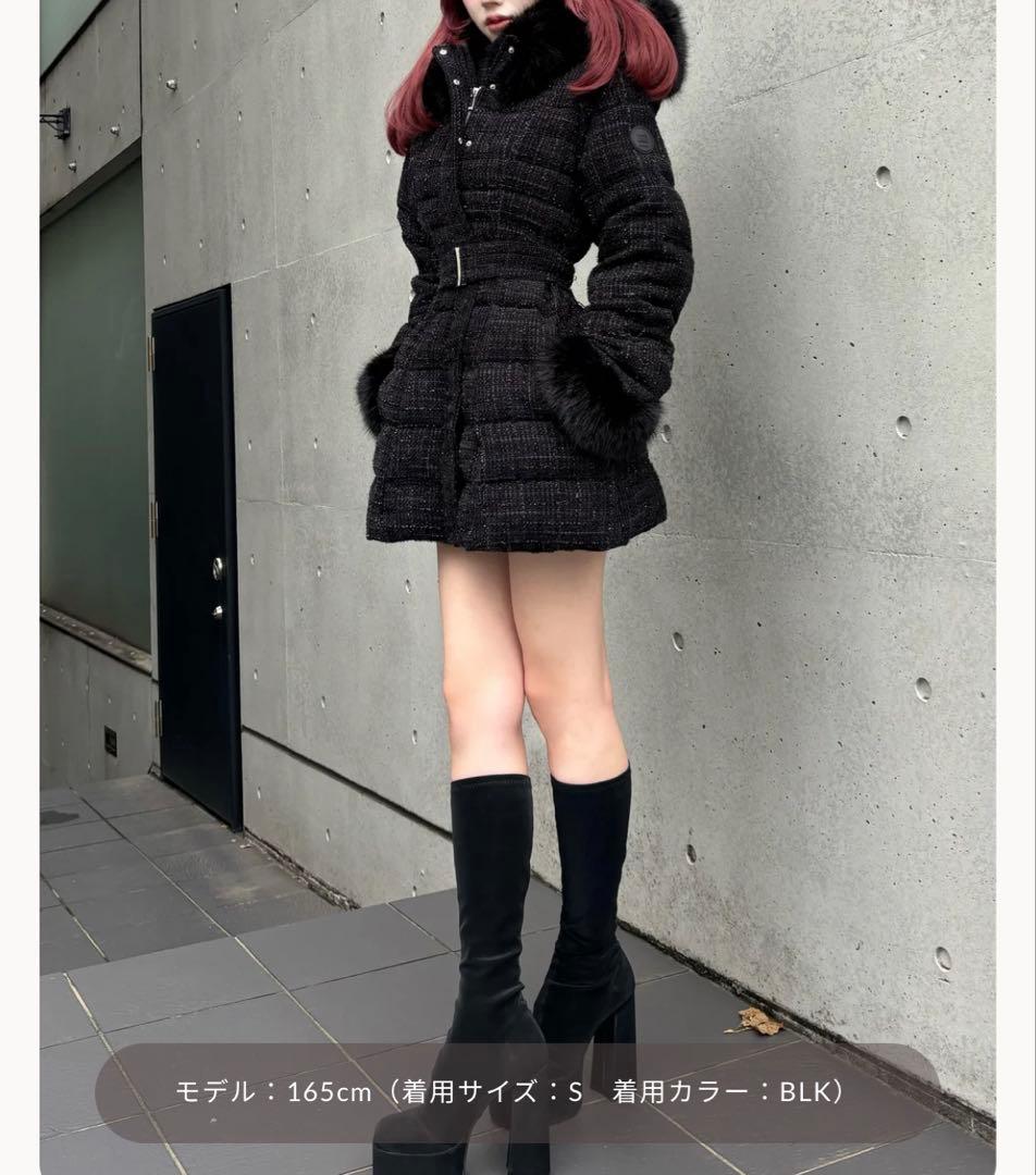 ダーリッチ　レディミディ　ツイート　ダウンコート　Sサイズ