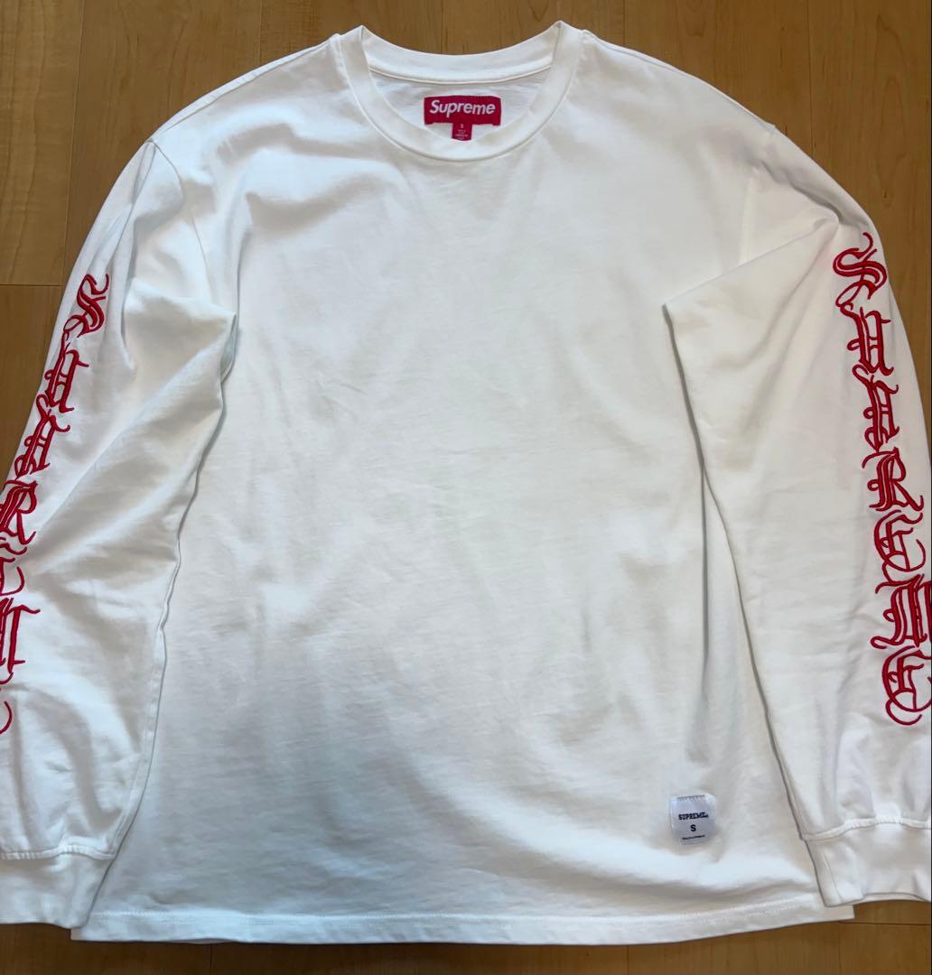 Supreme ホワイト 長袖シャツ　Sサイズ