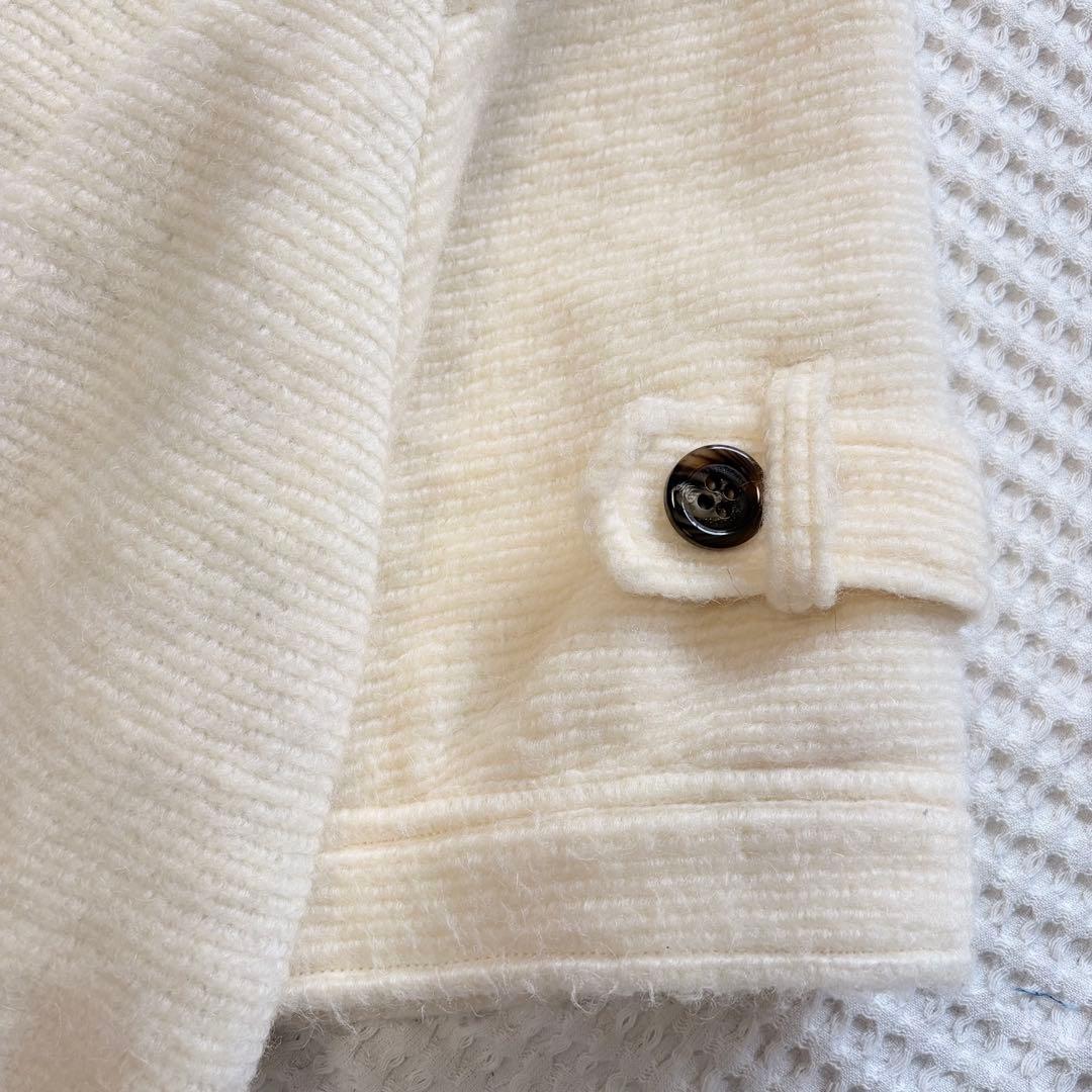 バーバリー ブルーレーベル ボリューム袖 モヘア ダッフル ノバチェック ファー