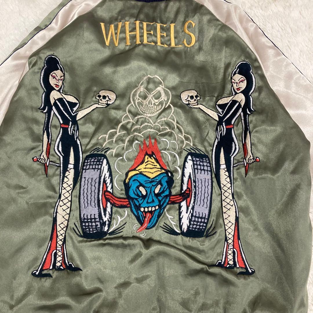 【aiko着用】 テーラー東洋 スカジャン リバーシブル スカル 金虎 M