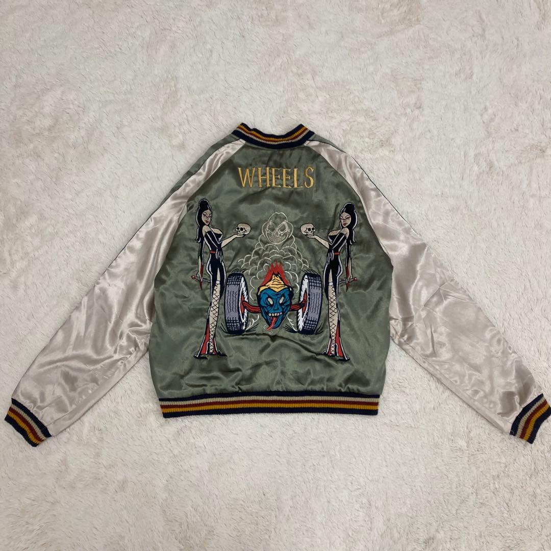 【aiko着用】 テーラー東洋 スカジャン リバーシブル スカル 金虎 M