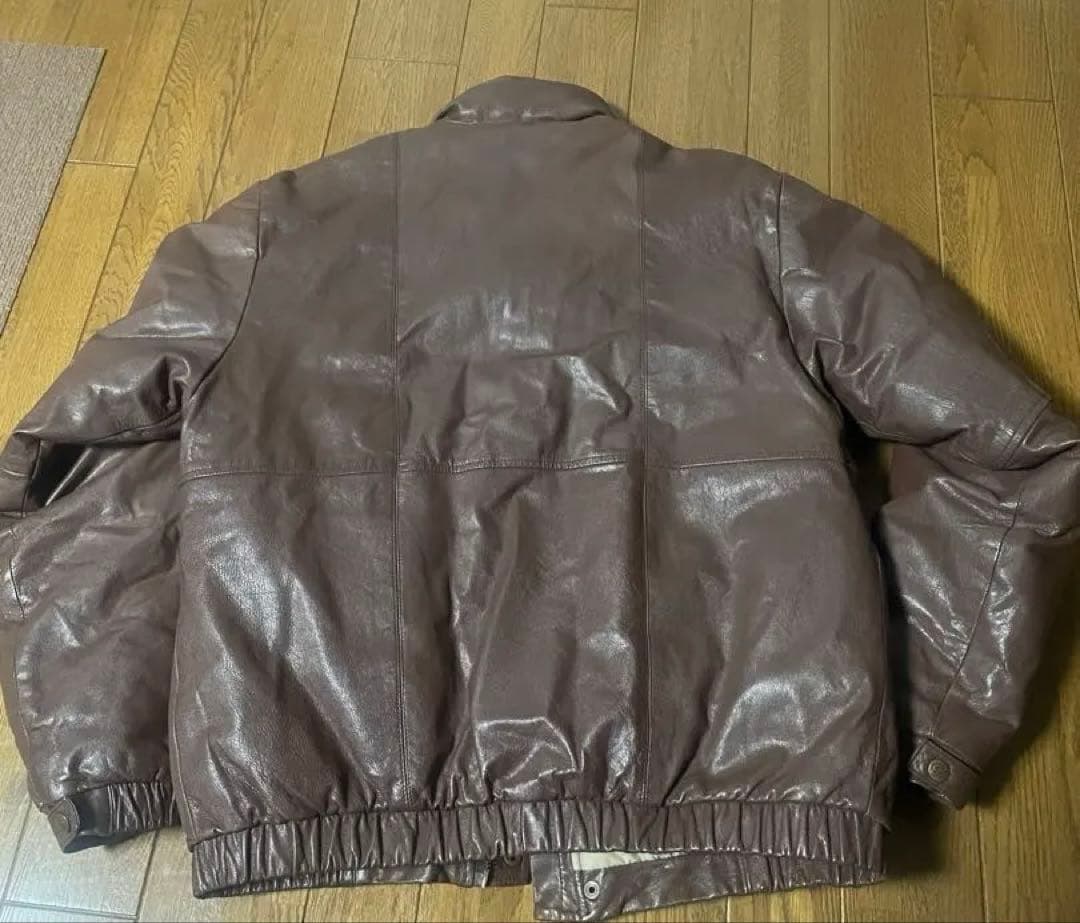 みかエディーバウアー　レザーグースダウン　ブラウン　希少Mサイズ