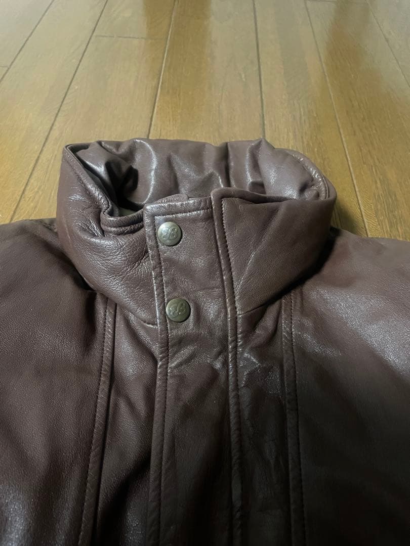 みかエディーバウアー　レザーグースダウン　ブラウン　希少Mサイズ