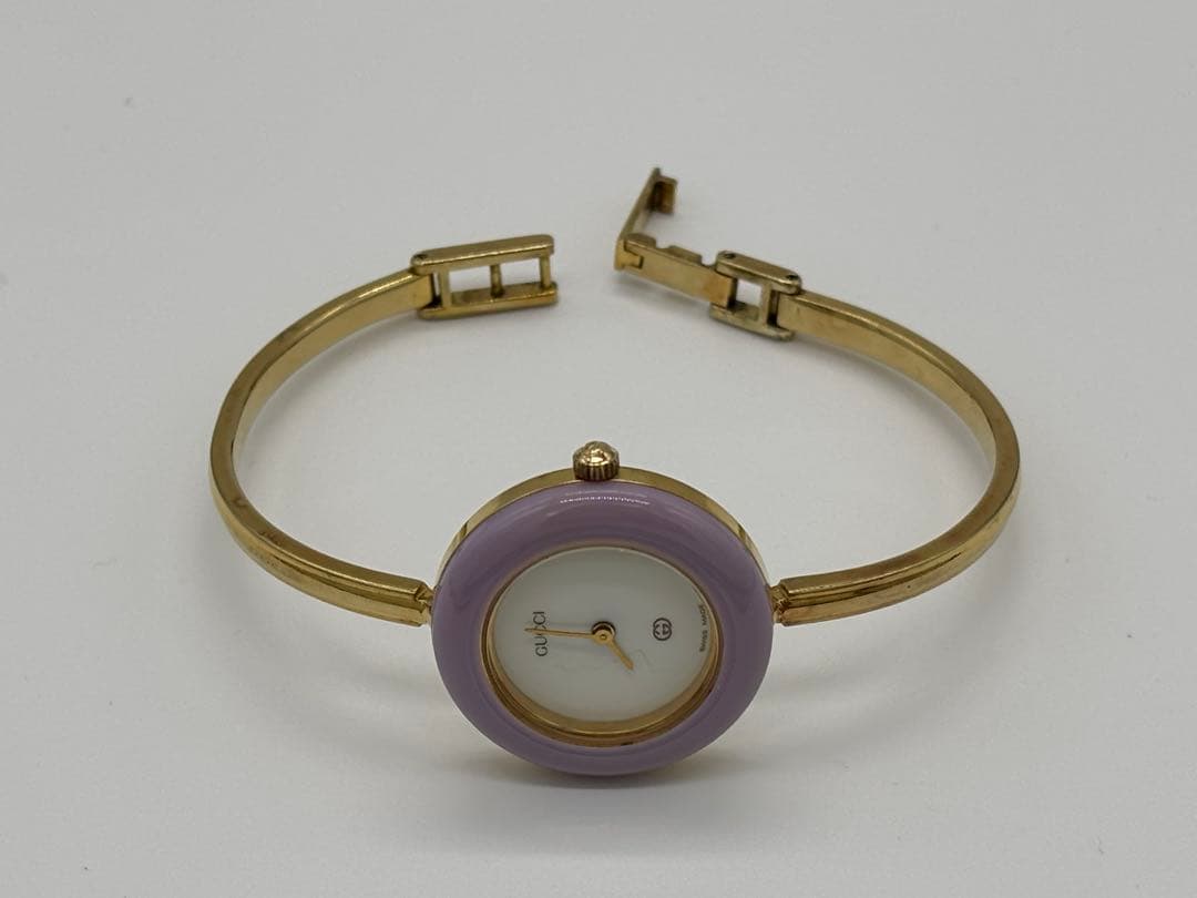 【美品】グッチ チェンジベゼル 12色 クォーツ【11/12】純正ベルト 稼働品