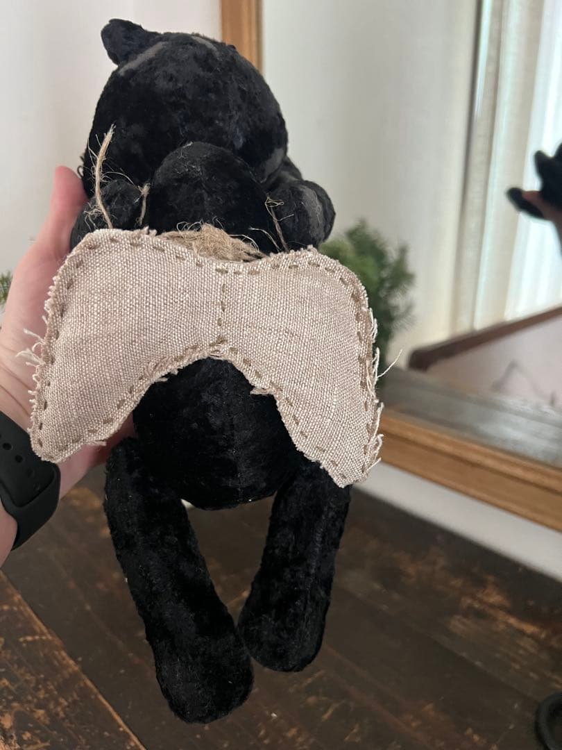 ビンテージ 黒いぬいぐるみ アンティーク人形