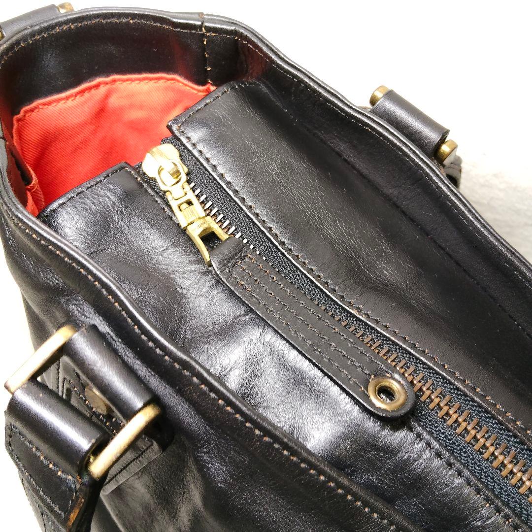 マスターピース 2way トートバッグ カウレザー ブラック A4収納可