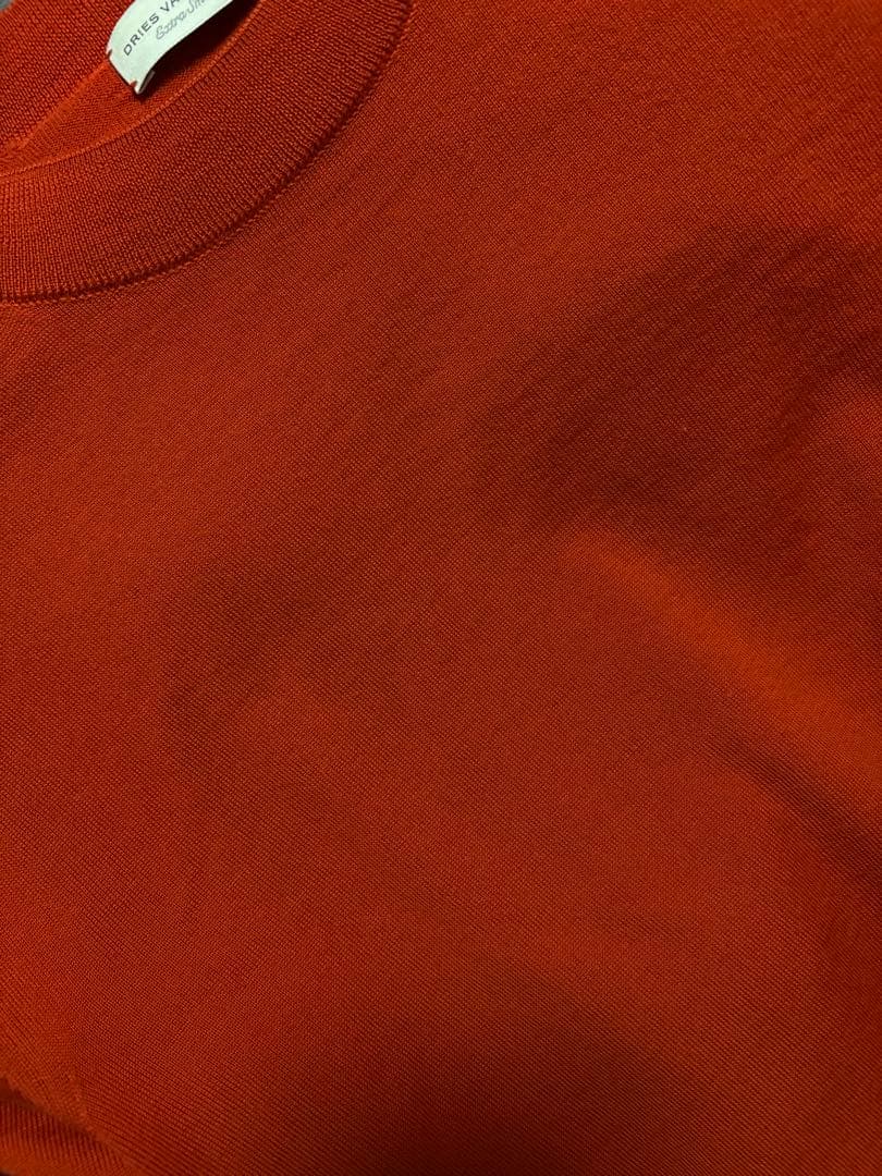 【ドリスヴァンノッテン】　半袖ニット　赤
