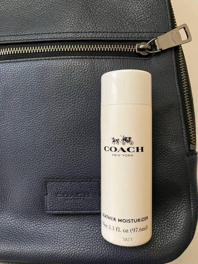 い*き様 COACH コーチ レザー ボディバッグ　ミッドナイトブルー