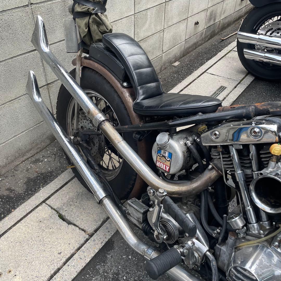 ショベルヘッド！ワンオフコブラシート！リジットフレーム！