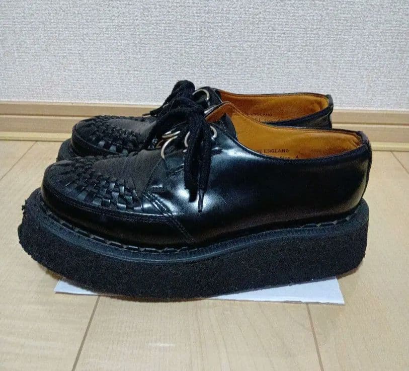 カ*コ様 E COX　ラバーソール　BLACK　UK４