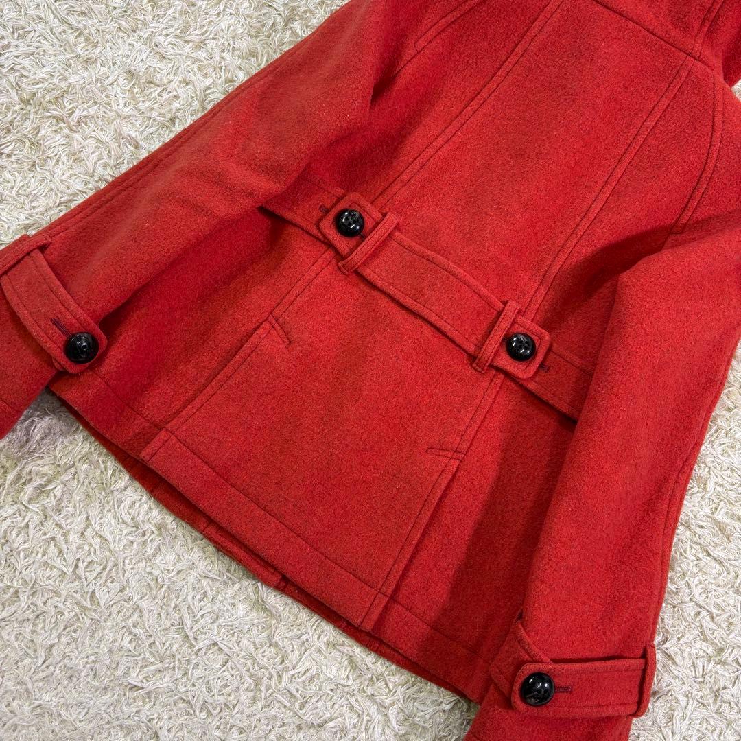 バーバリーロンドン　ブルーレーベル　ノバチェック　フード　ダッフルコート　36