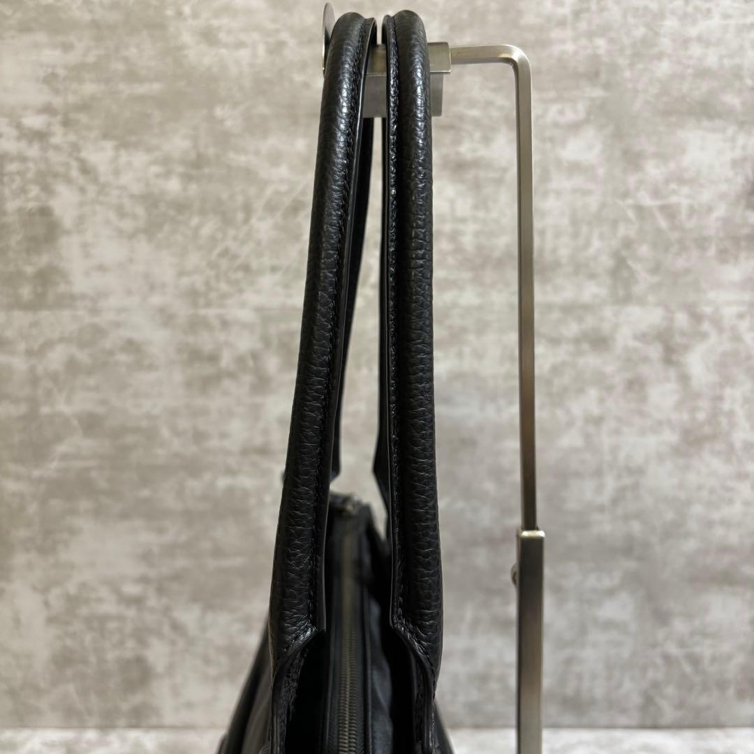 H199 極美品✨ハートマン　ビジネスバッグ　トート　ナイロン　レザー　ブラック