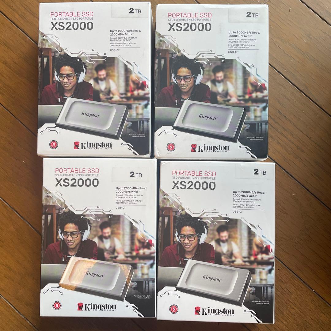 Kingston XS2000 2TB ポータブルSSD 4個セット