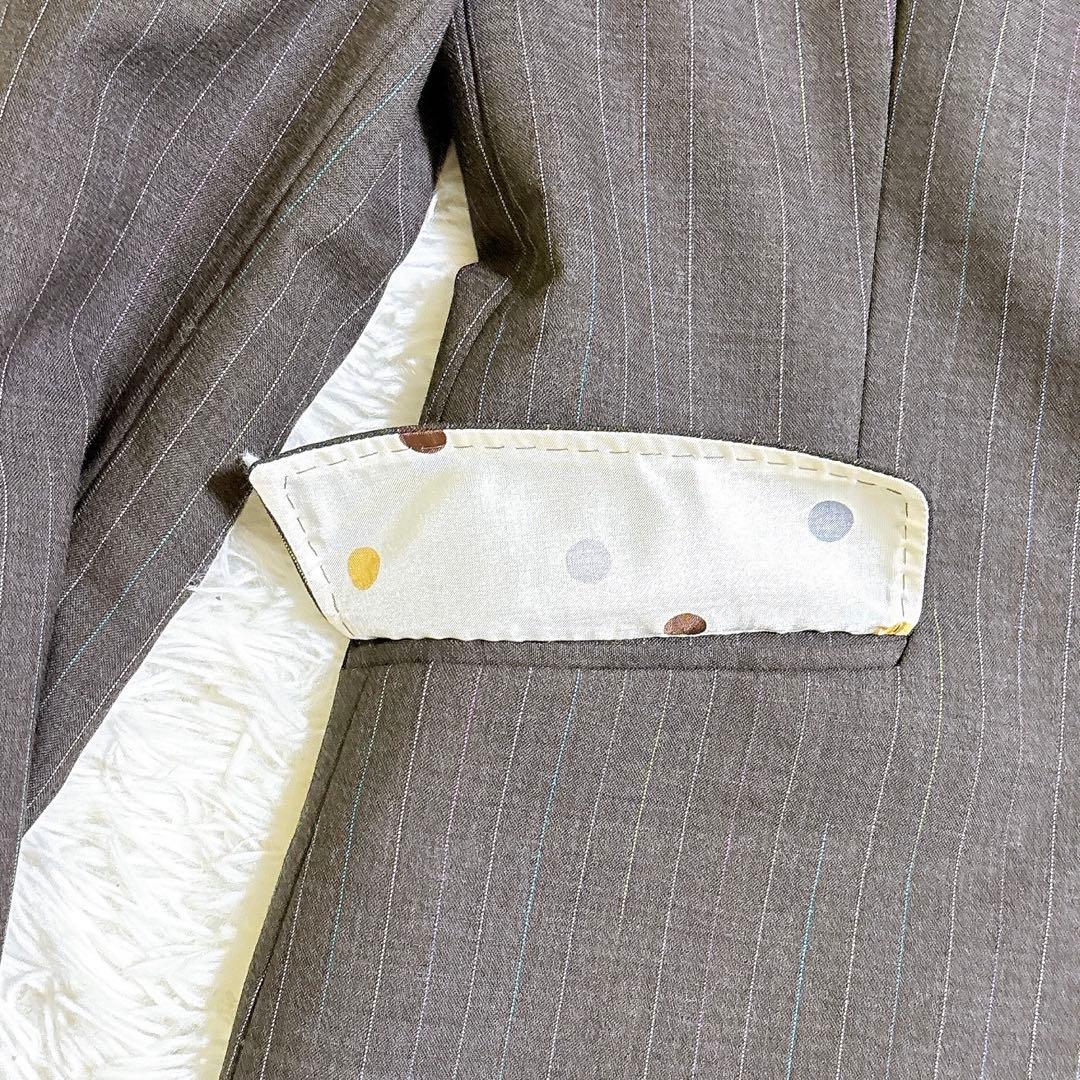 【美品】　ポールスミス　セットアップ　ストライプ パンツスーツ 裏地ドット柄