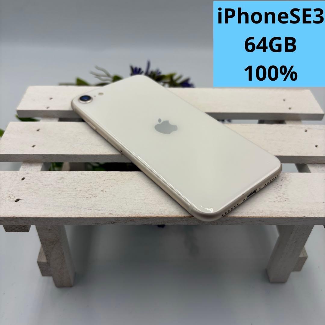 【美品】iPhone SE第3世代 64GB スターライト 349