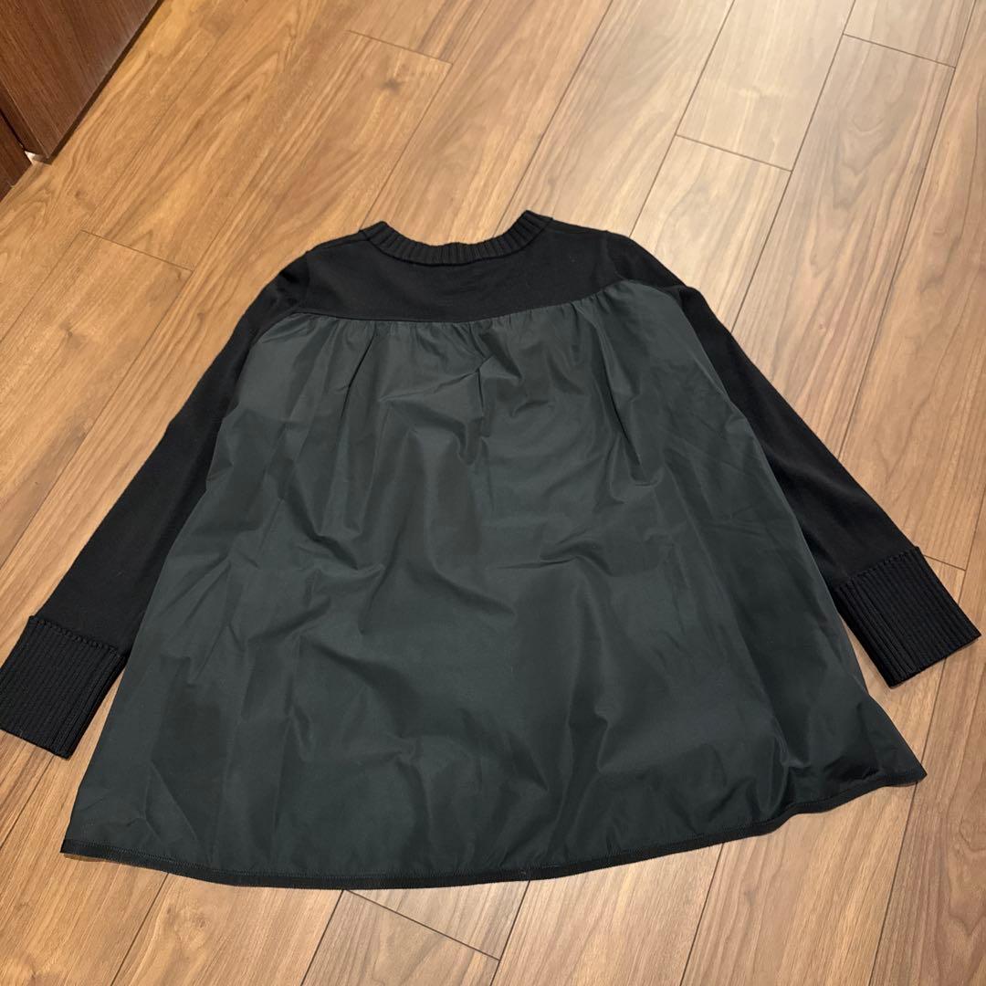 モンクレール MONCLER セーターニット異素材コンビレディース ブラック