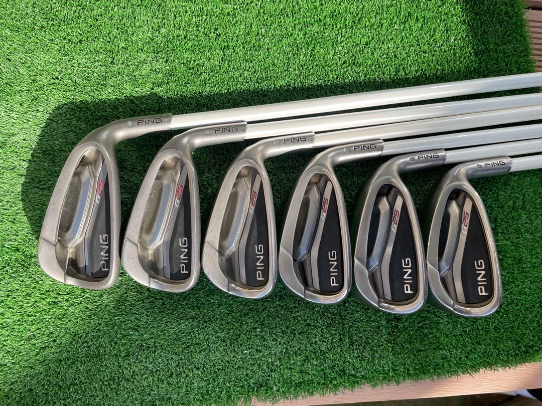 PING G25アイアンセット 6本セット （カーボン） ライ角シルバー
