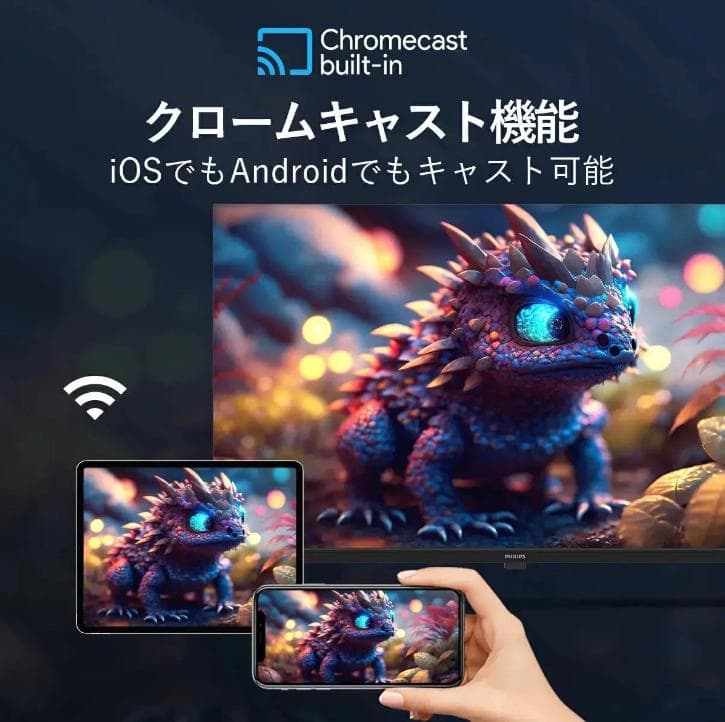 涼風心太【公式】PHILIPS チューナーレステレビ 43型