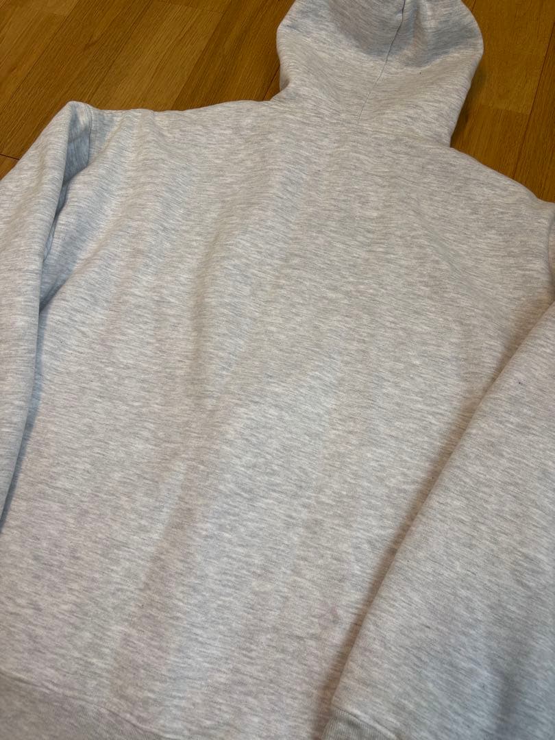 Lee リー 無地 裏サーマル ダブルフェイス ジップパーカー グレー