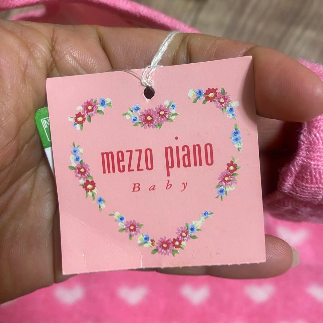 希少 メゾピアノ立体ネコちゃん　ピンクハートワンピース　新品タグ付き　日本製