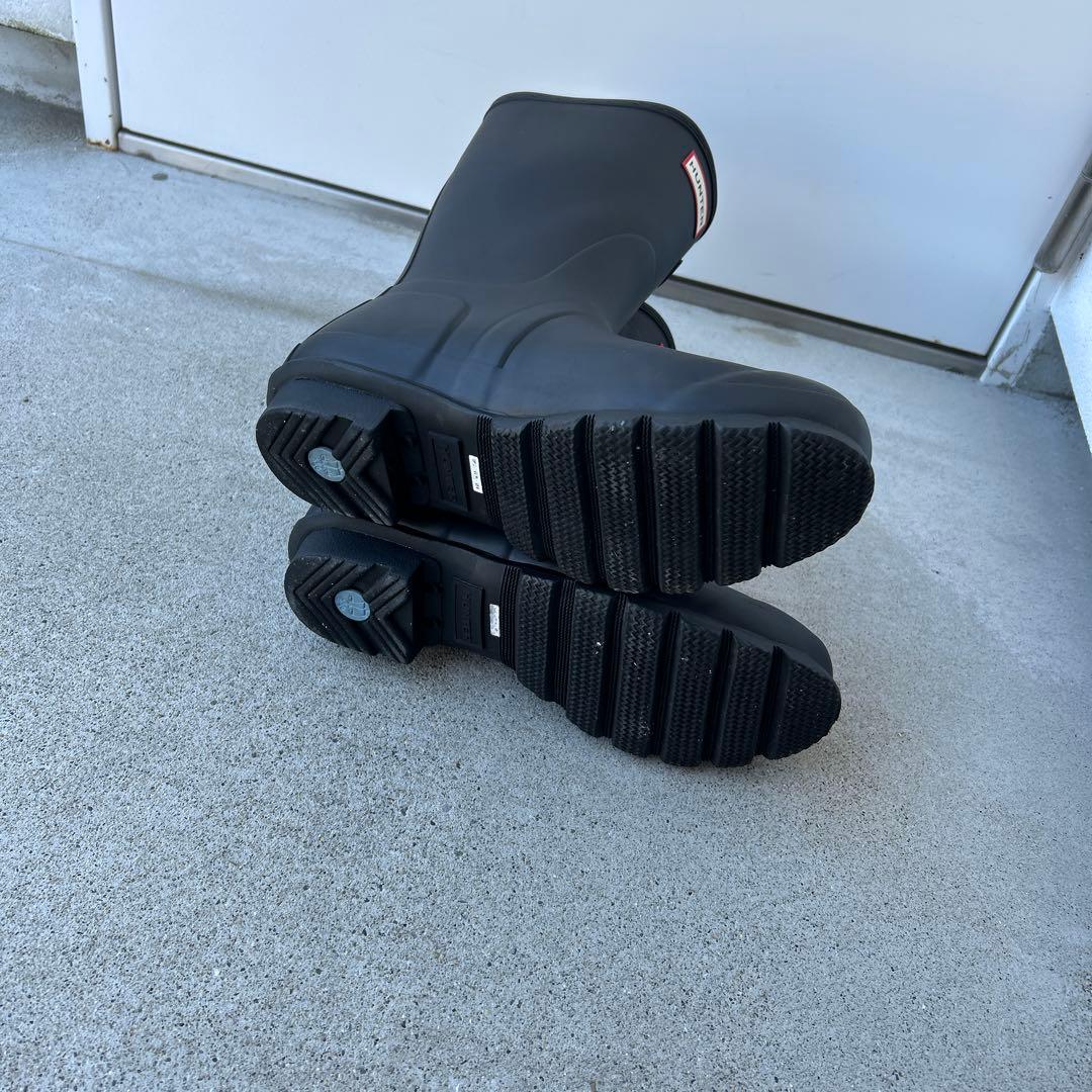 HUNTER(ハンター) レインブーツ ミドル25.0㎝、ブラック、黒