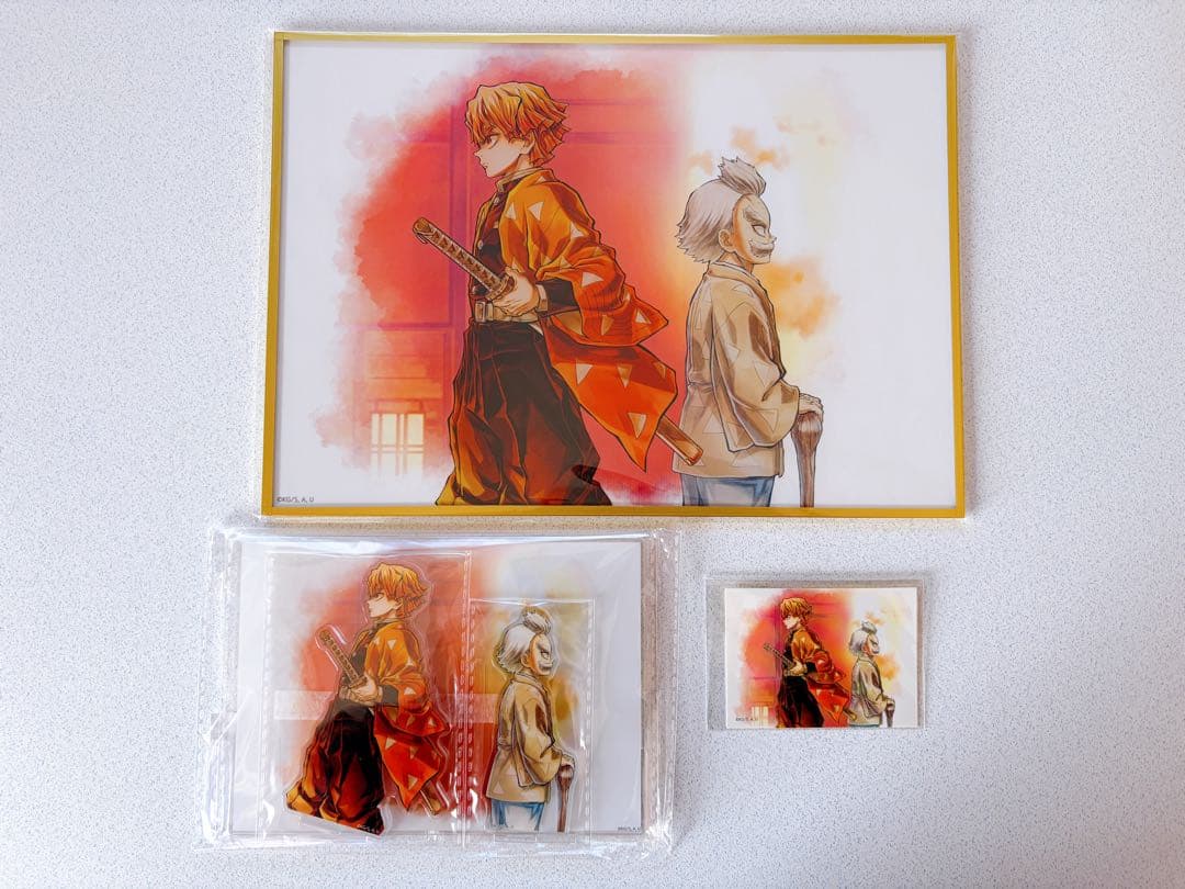 鬼滅 善逸 爺ちゃん 繋ぐ B賞 C賞 G賞 アクリル色紙 アクスタ ステッカー