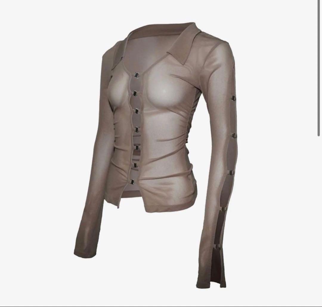 トップス theredthread melt sheer hook tops