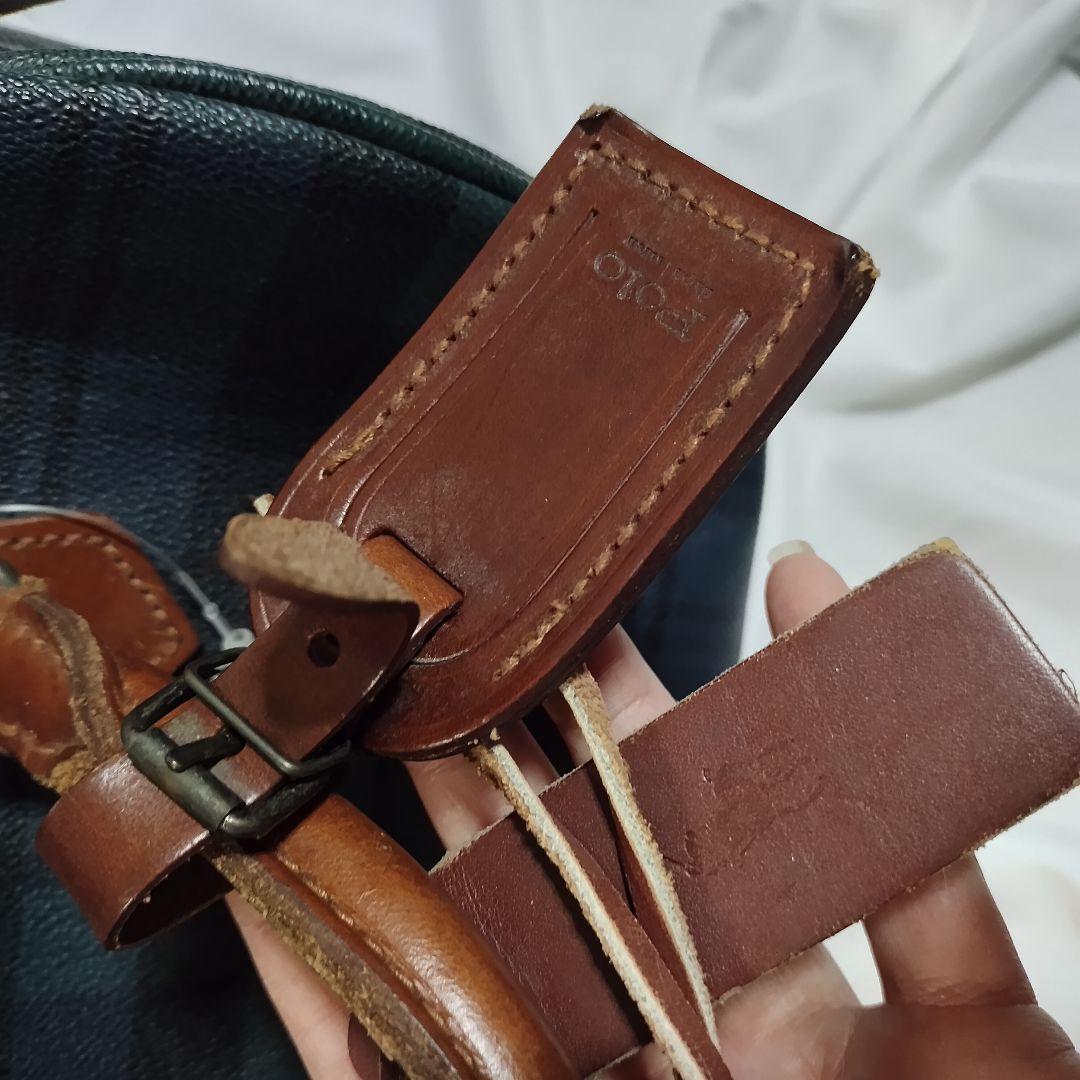 ラルフローレン　チェック柄ボストンバッグ　ハンドバッグ　RALPH LAUREN