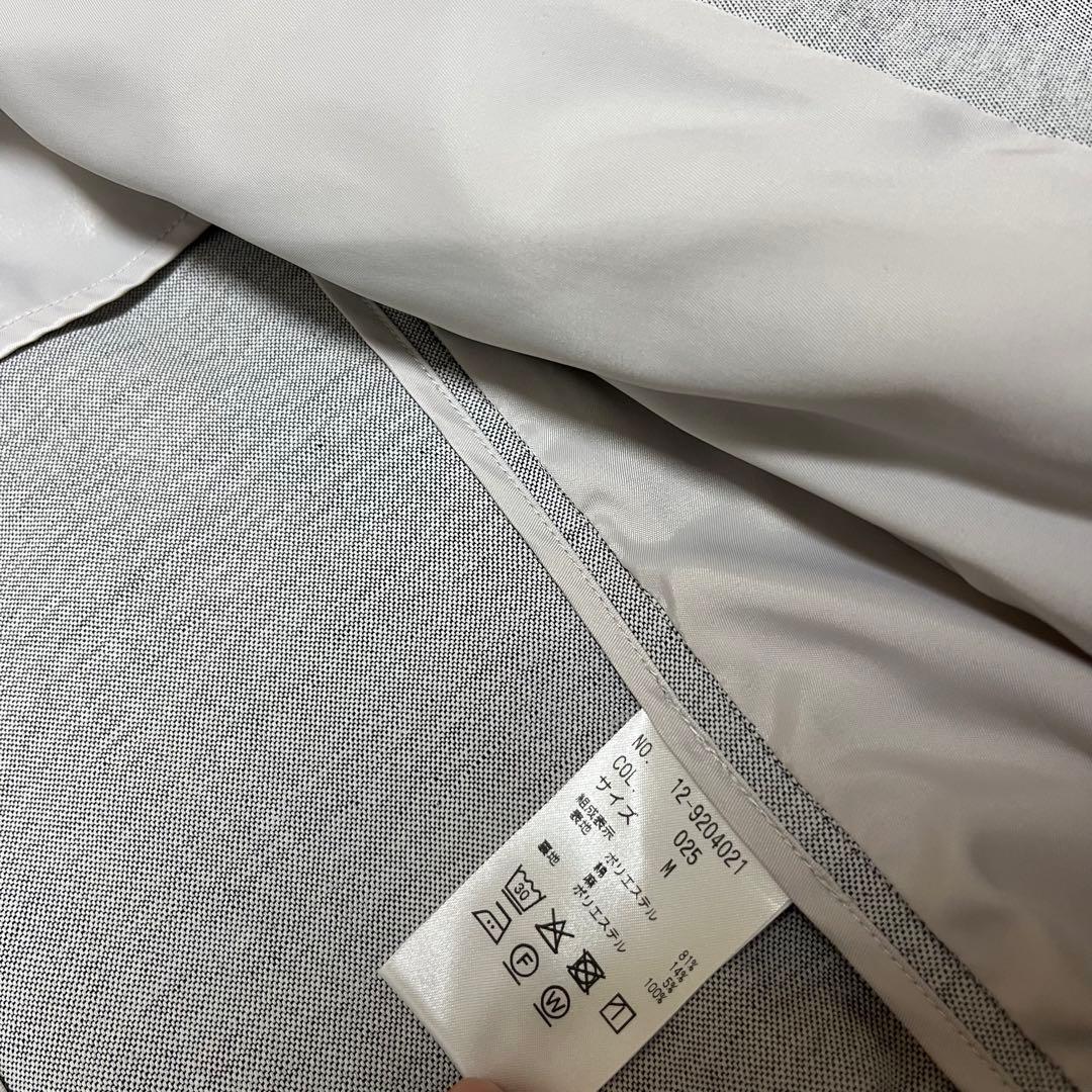 美品 PLST ノーカラー セットアップ スーツ ストレッチ グレー フォーマル