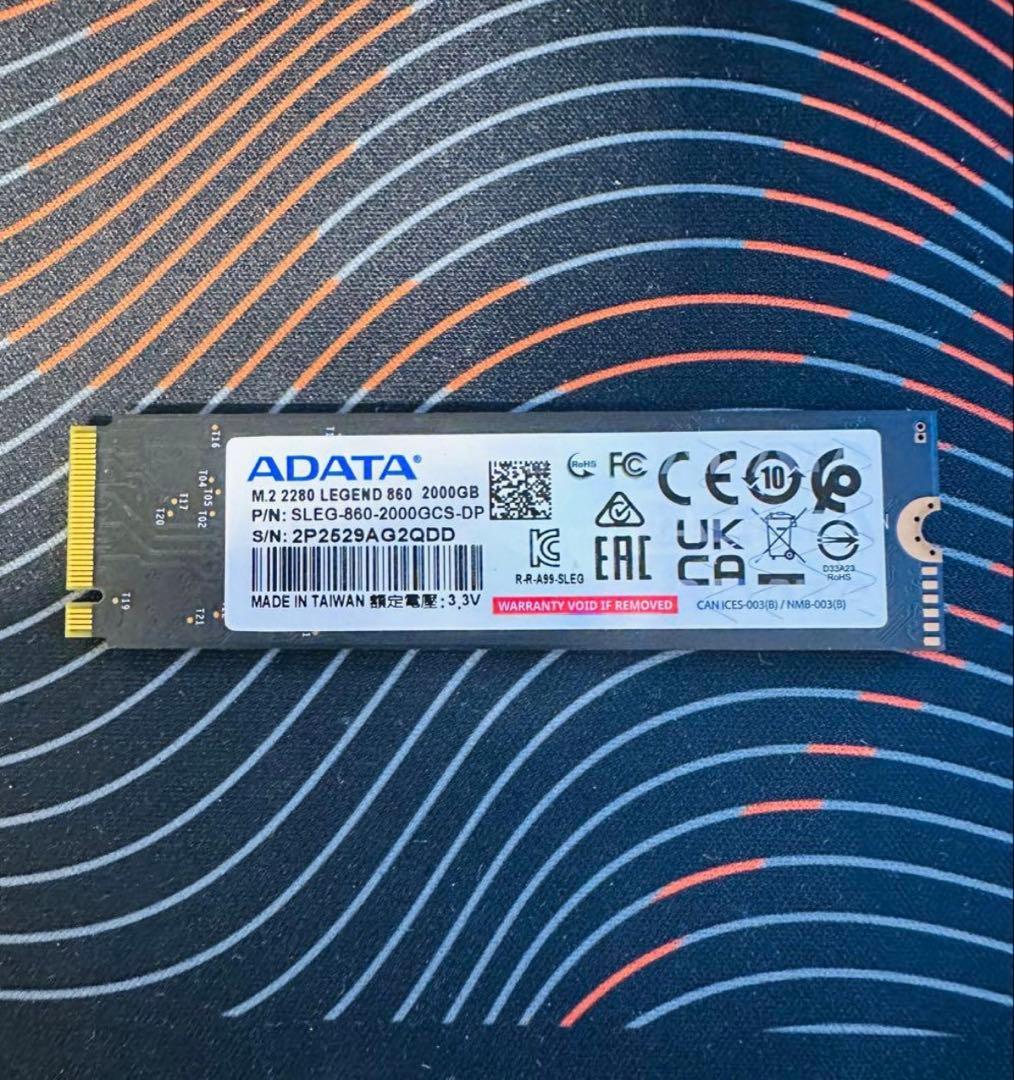 内蔵型SSD ADATA 2TB PCIe Gen4 x4 M.2 2280 SSD