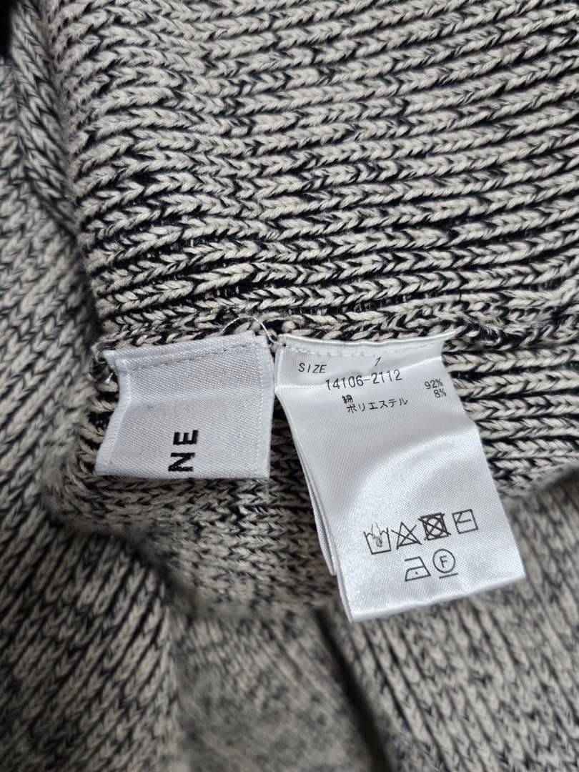 CLANE ダブルフェイス カット ネック ワイド ニット トップス サイズ1