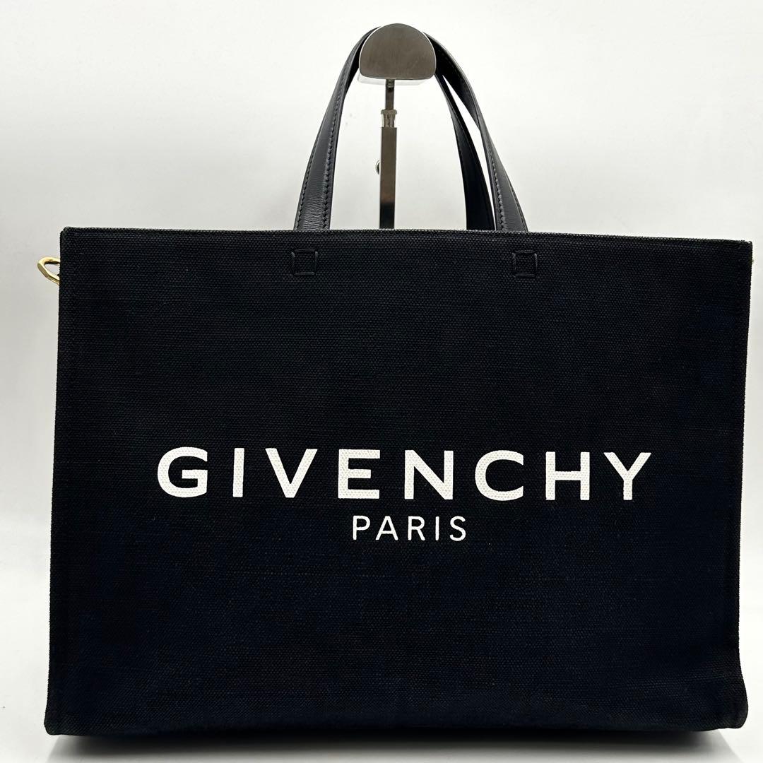 ジバンシー トートバッグ 2way ショルダー レザー 黒色 ブラック