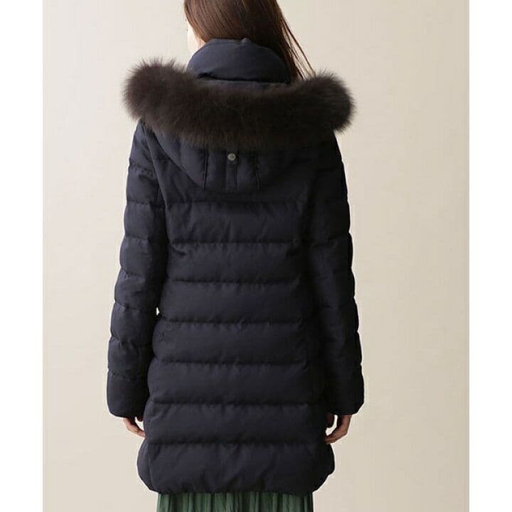 【nano・universe】西川ダウンコート ネイビー ファー取り外し可能