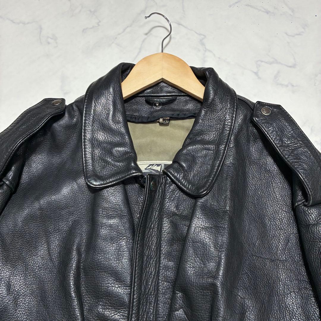 VINTAGE レザージャケット A-2 フライトジャケット ブラック (54)