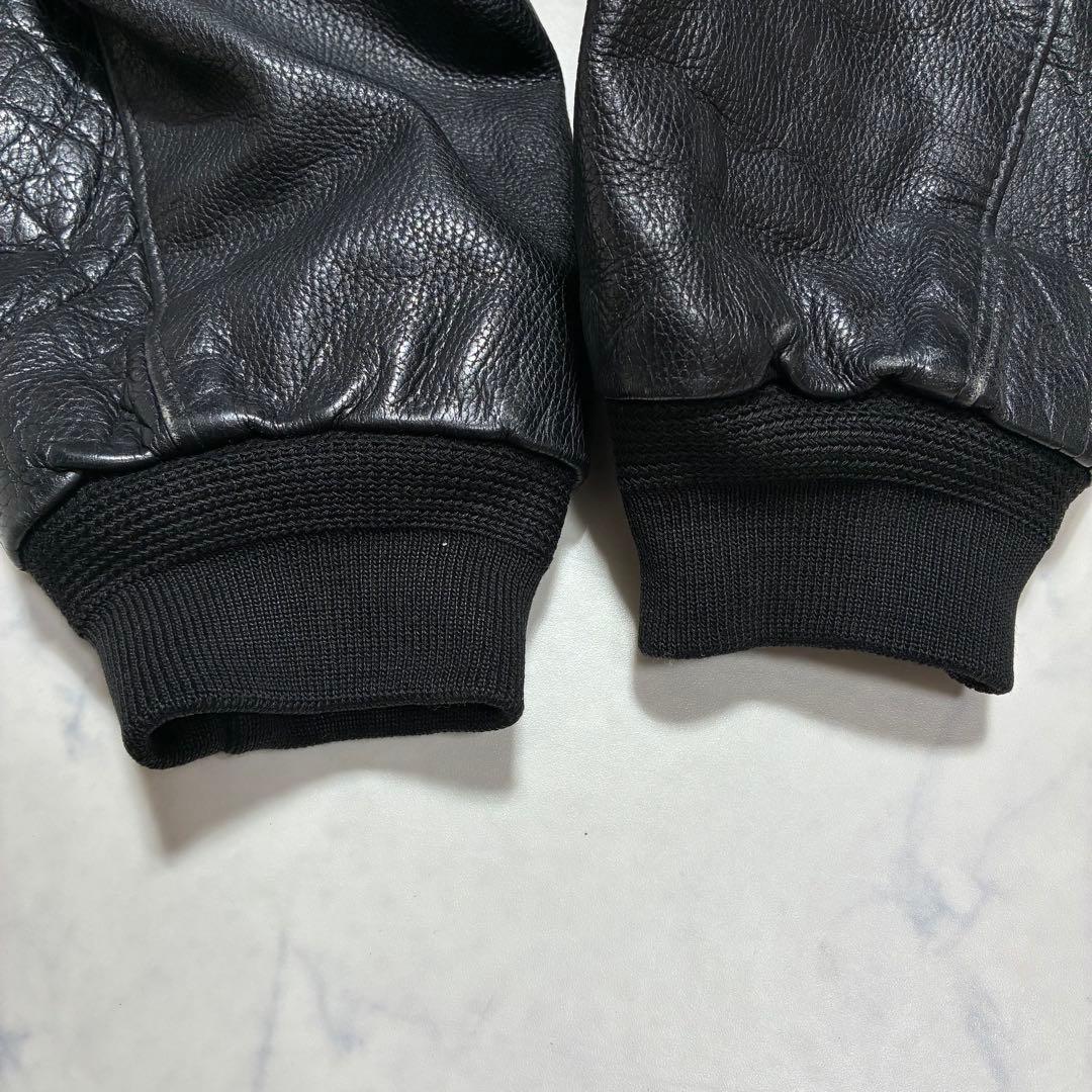 VINTAGE レザージャケット A-2 フライトジャケット ブラック (54)