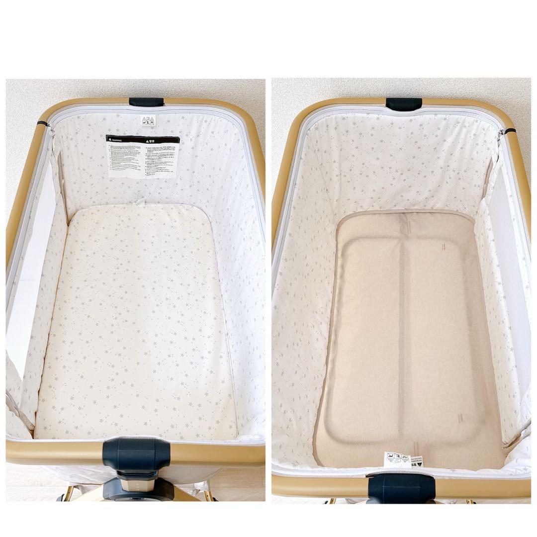 【美品】HZDMJ ベビーベッド　折りたたみ 添い寝 新生児用　コンパクト　蚊帳