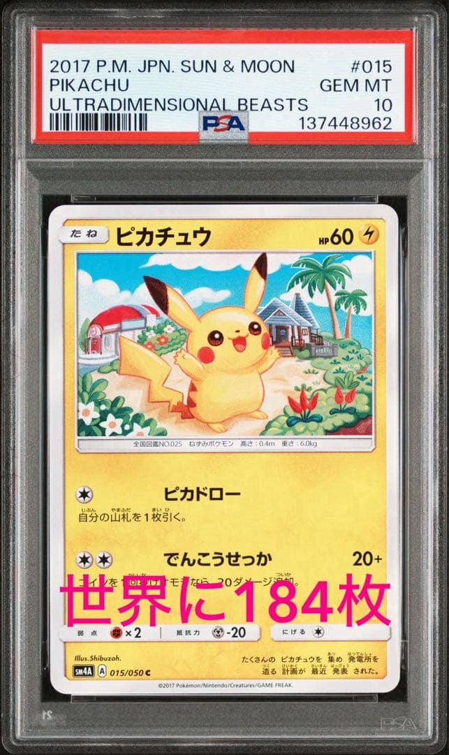 PSA10 ピカチュウ 015/050 POP184 超次元の暴獣 ピカドロー