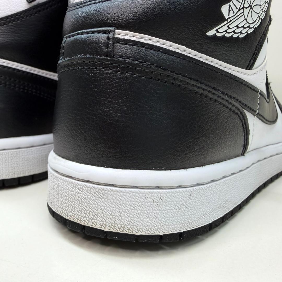 【美品】エアジョーダン1 ミッド \"パンダ\" \"ブラック/ホワイト\" 27cm
