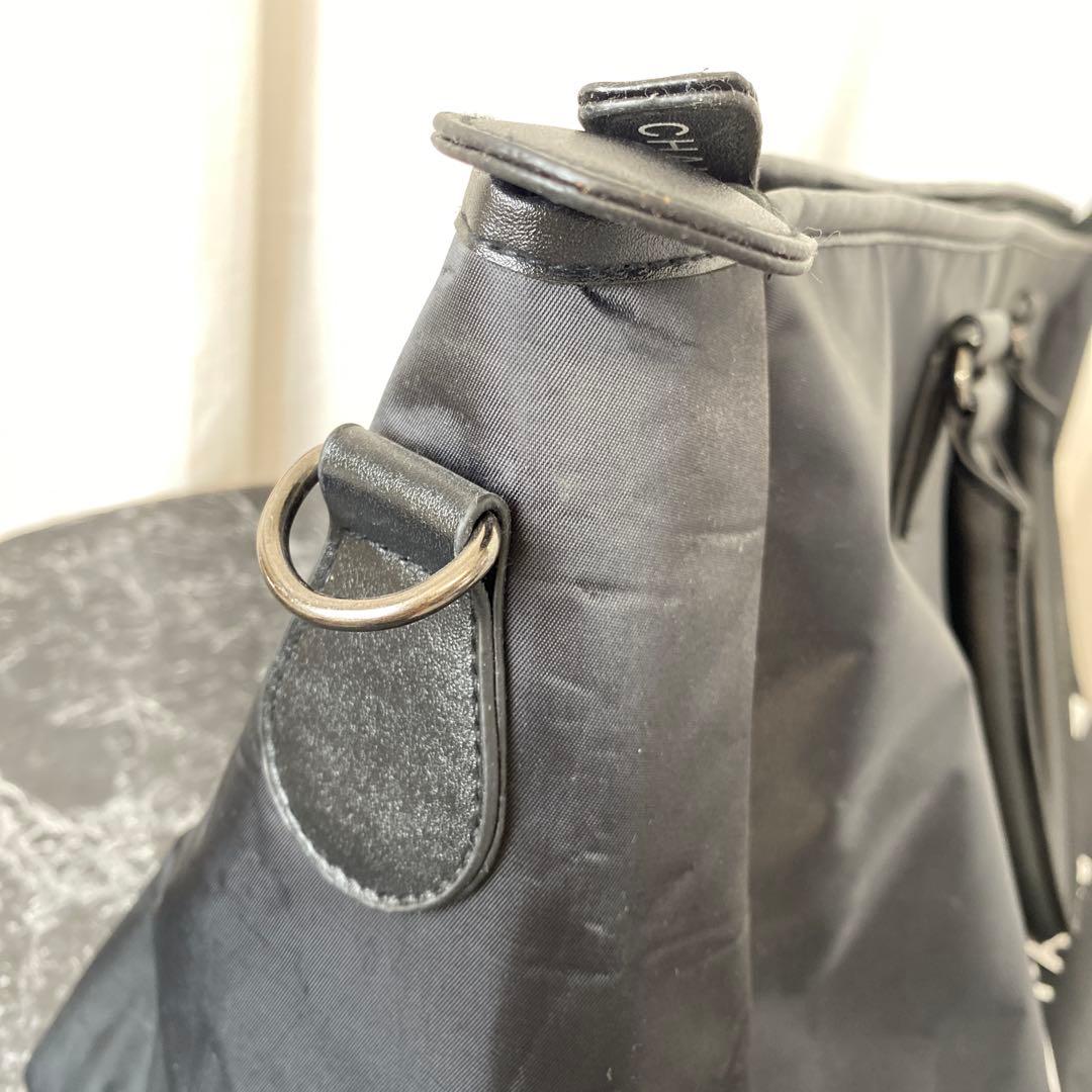 CHANEL シャネル ボストンバッグ ナイロン 黒 ノベルティ