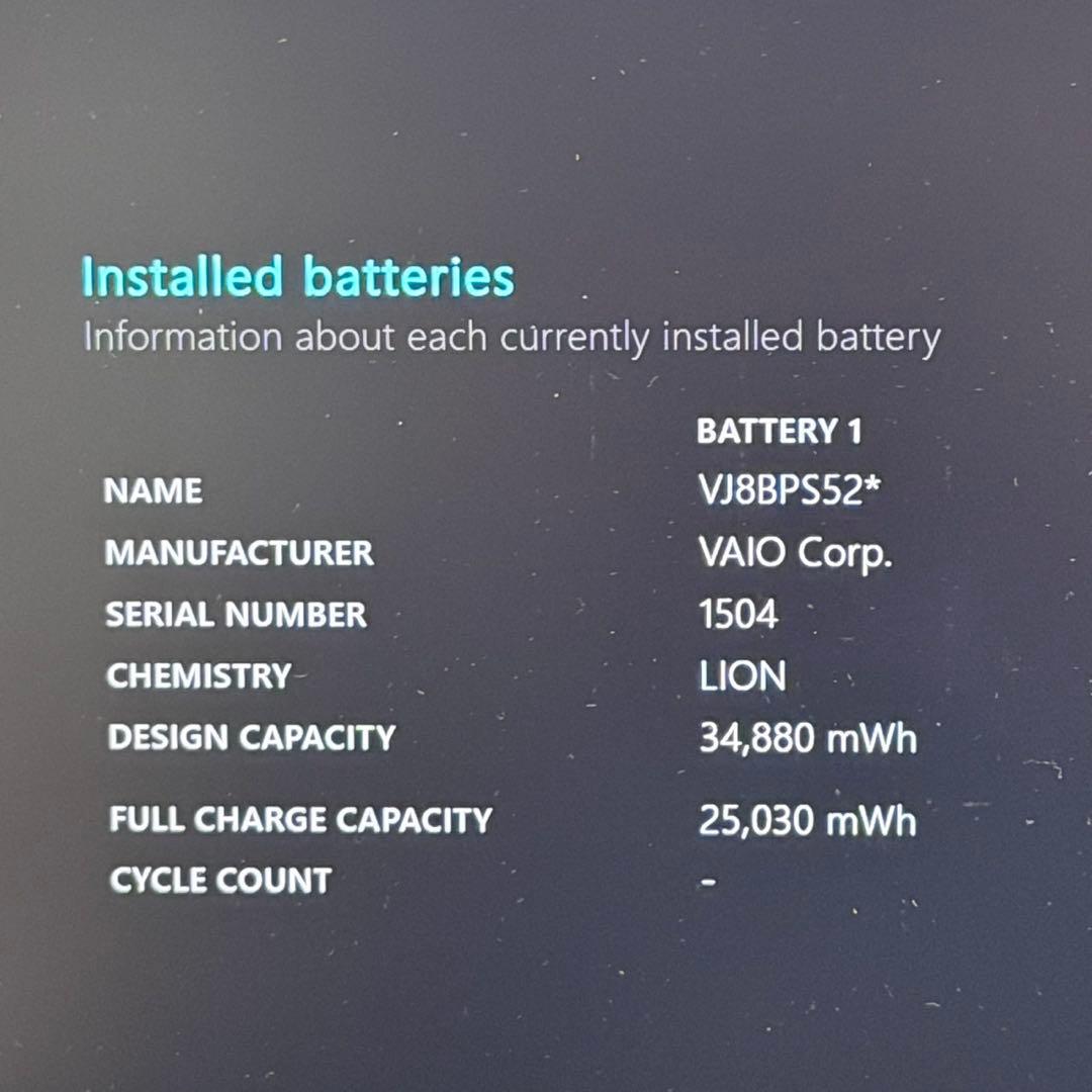 VAIO Pro PG VJPG1113/第8世代i5/Win11/256GB