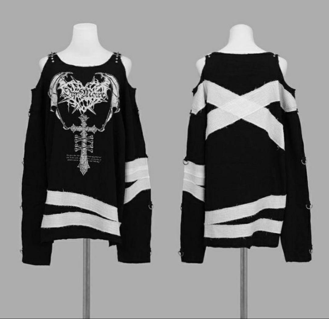 DimMoire 救済の十字ガーゼトップス black