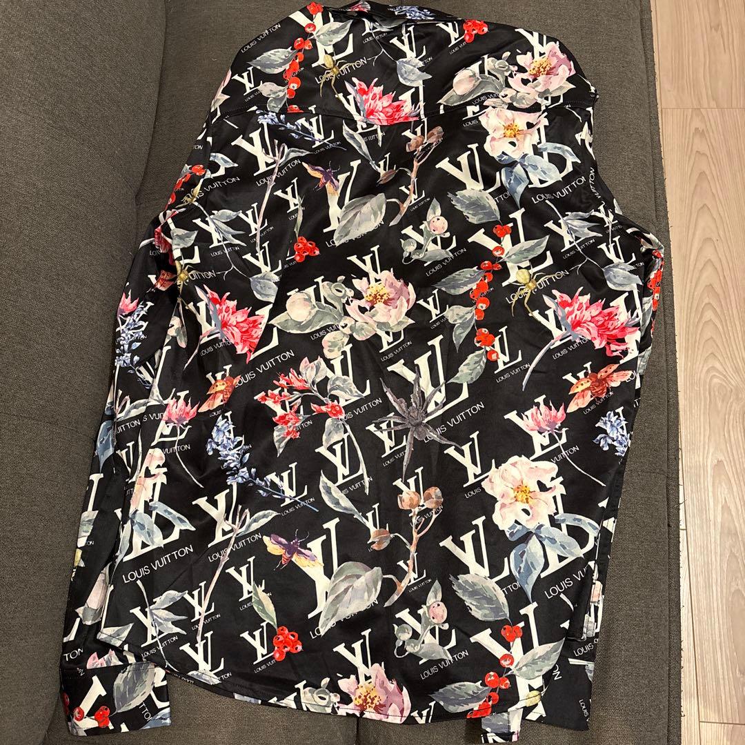 LOUIS VUITTON フラワープリント長袖シャツ
