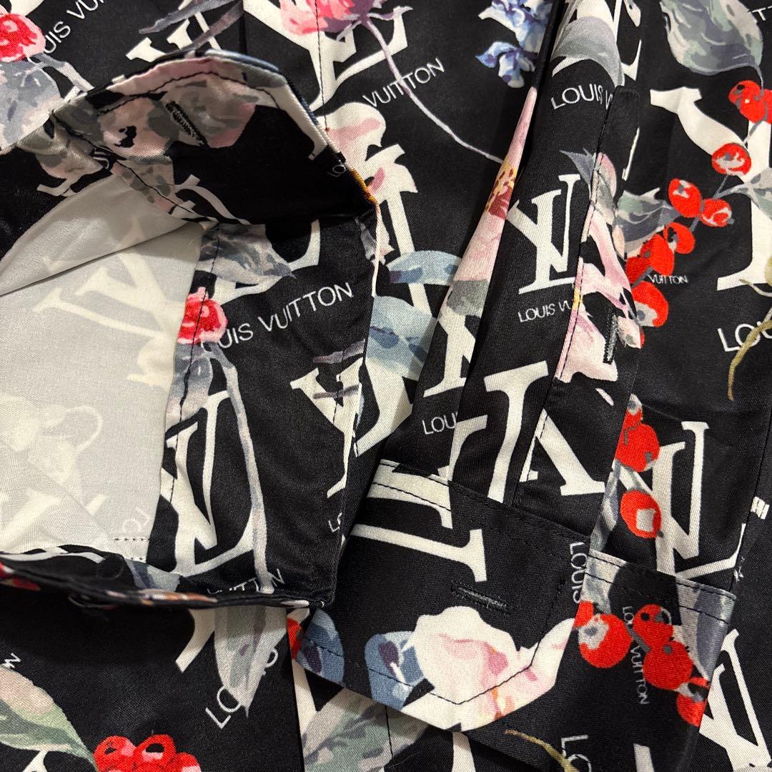 LOUIS VUITTON フラワープリント長袖シャツ