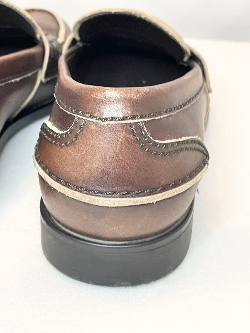 MiuMiu ヴィンテージ加工 (ブラウン) ペニーローファー 25cm
